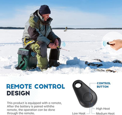 Heated Socks, Remote Control 4000mAh 5V Rechargeable Electric Heated Socks with 3 Heat Settings for Men Women Outdoor Hunting Skiing Camping Warm Winter Socks