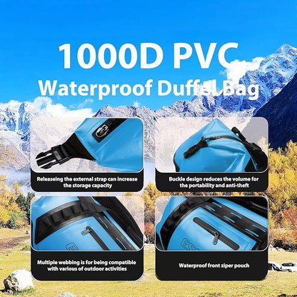 ESONE Dry Bag Waterproof Backpack for Men/Women Waterproof Backpack for Travel Dry Bag Backpack Waterproof Duffel Bag for Kayaking Rafting Boating Swimming Camping Travel Beach 50L