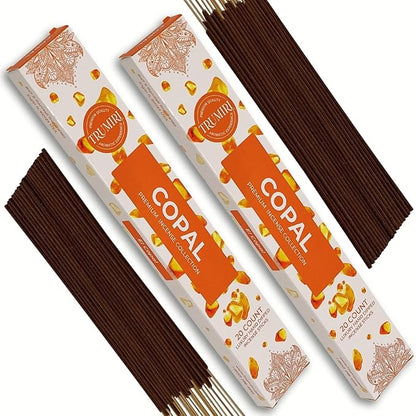 Copal Incense Sticks - Total 40 Insence-Sticks - Dual Pack of 20 Insense - Inciensos - Inscents - Natural Non Toxic Ingredients - Incents - Incence - Inscense - Insents