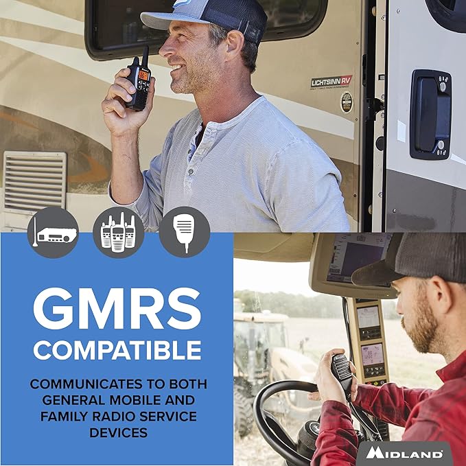 Midland - MicroMobile MXT115 - T71VP3 Farm Radio Bundle - 15 Watt GMRS Two-Way Radio Magnetic Mount Antenna and X-TALKER Two-Way Radio - repeater channels Farm Ranch Combo Pack