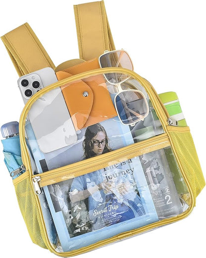 USPECLARE Clear Backpack for Stadium Approved 12×6×12, Water proof Clear Bag for Stadium Events and Concert Work Sport Event