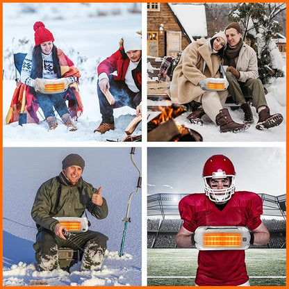 Heated Hand Warmer Pouch, 10000mAh Electric Heated Hand Muff, Rechargeable Portable Power Bank Hand Warmer with 3 Levels Heating for Football, Hunting,Fishing,Camping. (Black)