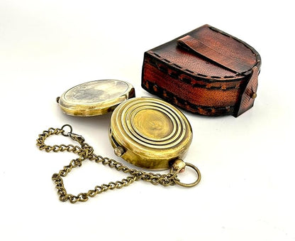 Faith Compass – Inspirational Gift for Men & Boys | Christian Baptism, Communion, Confirmation, or Graduation Present | “Faith is The Light That Guides You” Engraved | Leather Box