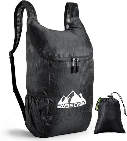 BASE CAMP Hiking Backpack,12L Portable Lightweight Packable Travel Daypacks for Women Men, Foldable Shoulder Pack Casual Outdoor Bag