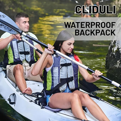Waterproof Dry Bag,Roll Top Coral Starfish Coastal Waterproof Backpack 5L/10L/20L Floating and Lightweight Bags for Kayaking, Boating, Fishing, Swimming and Camping with Waterproof Phone Case