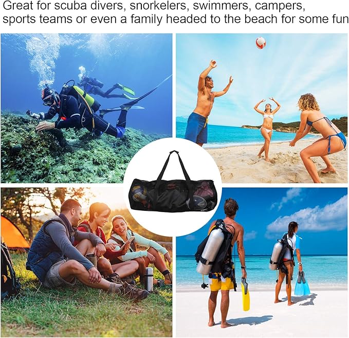 Oumers Mesh Dive Bag, Extra Large Mesh Travel Duffle for Scuba Diving and Snorkeling Gear & Equipment - Dry Bag Hold Mask, Fins, Snorkel, and More