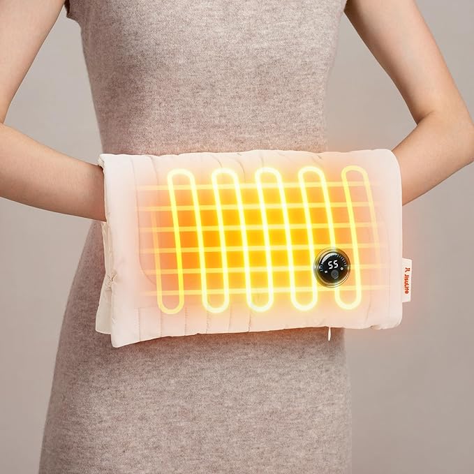 JISULIFE Hand Warmers Rechargeable, Foldable Hand Warmer Pouch with Power Bank, 6 Heating Levels, Heated Hand Muff, Fast Heating Pad Waterless, Gifts for Women, Suitable for Football, Camping, Hiking