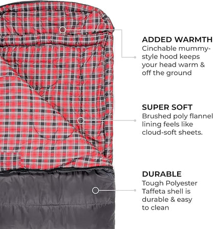 Teton Celsius XXL Sleeping Bag, Cold Weather Sleeping Bags for Adults and Kids, Camping Made Easy and Warm. Compression Sack Included, 35F, 25F, 0F, 20F Degree