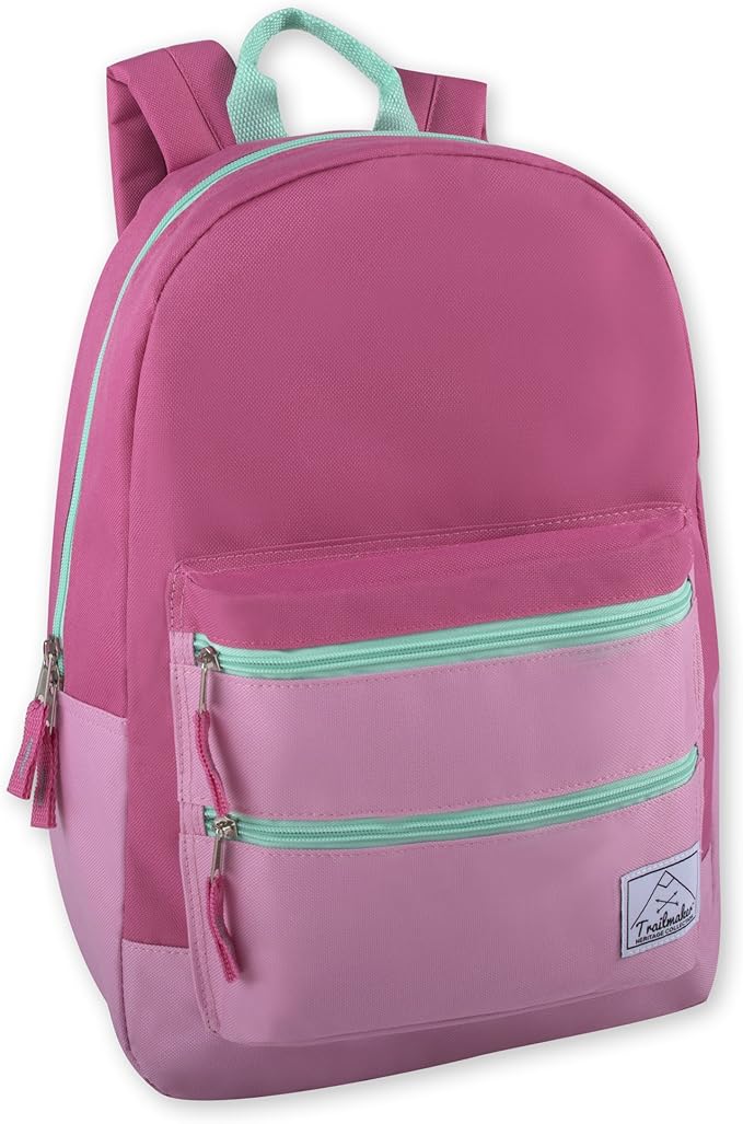 Trail maker Multi Pocket Multicolor Backpack with Adjustable Padded Straps