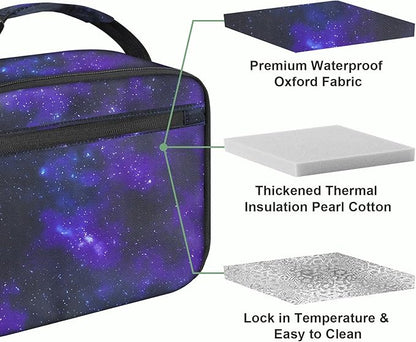 Kids Lunch Box for Boys Girls Lunch Bag Insulated Durable Lunchbox Children Lunch Tote Bag for School Star
