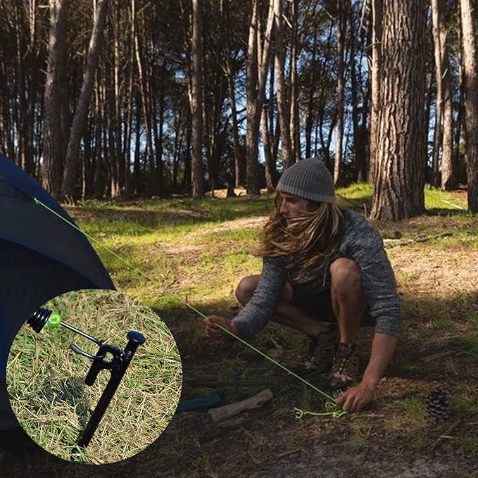12 Pack Tent Stakes Heavy Duty Metal Tent Pegs for Camping Steel Tent Stakes 12 inch Unbreakable and Inflexible