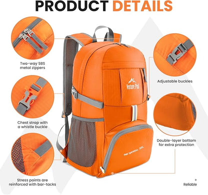 Venture Pal 35L Ultralight Lightweight Packable Foldable Travel Camping Hiking Outdoor Sports Backpack Daypack