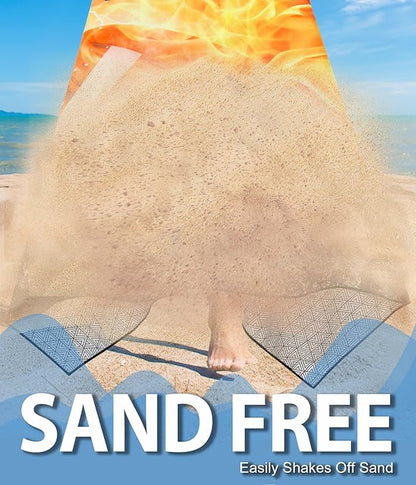 Microfiber Beach Towel – Rugby Quick Dry Lightweight Sand Free Oversized Towel Accessories Travel Must Have Swim Pool Yoga Camping Gear Summer Cruise Ship Essentials Cloud Compact Gift 71" 32"