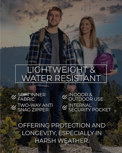 Highlander Sleephaven XL Adult Wide Tall Lightweight 2 Season Sleeping Bag Curved Pod Design - Perfect for Camping, Hiking and Backpacking