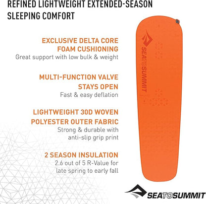 Sea to Summit Ultralight Self-Inflating Foam Sleeping Pad for Backpacking and Camping, Small (67 x 20 x 1 inches)