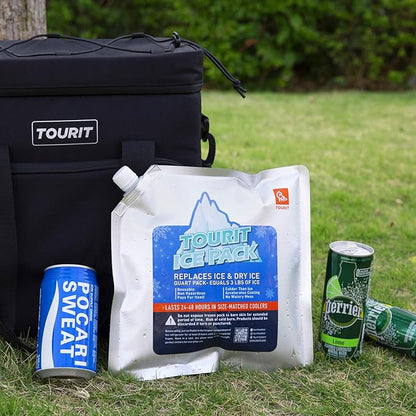 TOURIT Reusable Ice Pack for Coolers Long Lasting Cooler Ice Packs for Cooler Bag Lunch Bags/Boxes, Cooler Backpacks, Freezer Packs for Coolers