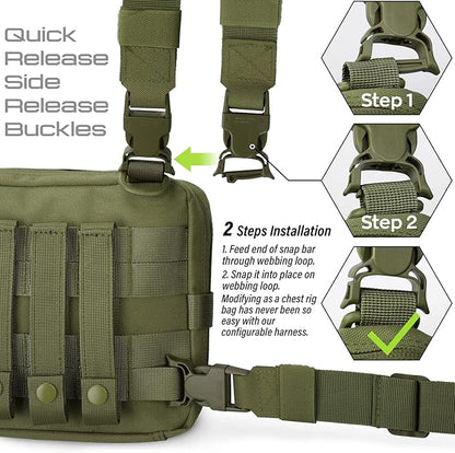 WYNEX Tactical Molle Admin Pouch of Laser Cut Design, Utility Pouches Molle Attachment Military Medical EMT Organizer with Map Pocket EDC EMT Pack IFAK Tool Holder Universal U.S.A Patch Included