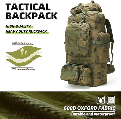 King'sGuard 100L Camping Hiking Backpack Molle Rucksack Military Camping Backpacking Daypack