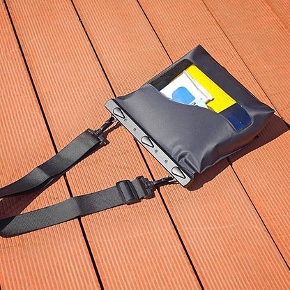 LAQ DESiGN STAYDRY Waterproof Bag, Dry Bag with Shoulder Strap for Swimming, Boating, Traveling, Snorkeling, Kayaking, Fishing, Diving, Hiking, Camping-Large (Black)