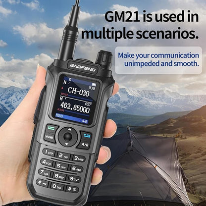 BAOFENG GMRS Radio GM21 GMRS Handheld Radio Long Range Walkie Talkies for UV-5R GMRS Rechargeable Two Way Radio with Battery NOAA Weather Receiver,999 Channels,Copy Frequency and USB-C Charger
