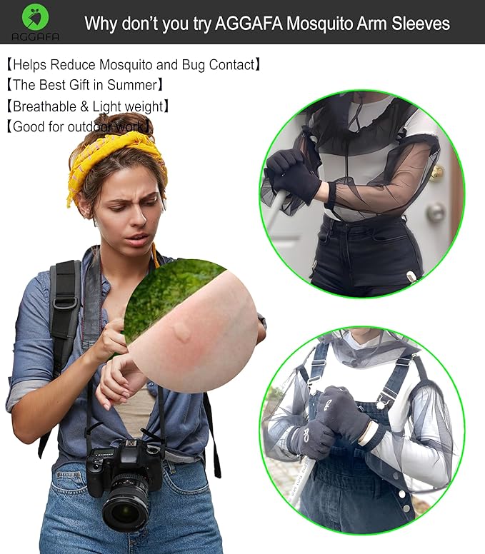 Mosquito Arm sleeves, Providing a physical barrier to help keep mosquitoes away from your arms