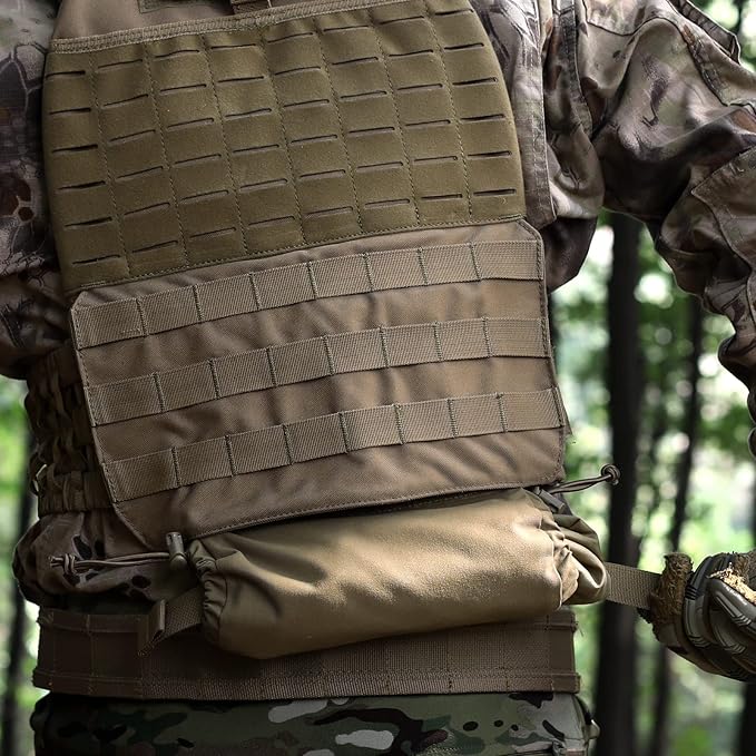 WYNEX Tactical First Aid Drop Dump Pouch, Medical Trauma Roll Up Drop Pouch EMT IFAK Sub Abdominal Carrying Bag with Hook-N-Loop for Chest Rig Vest