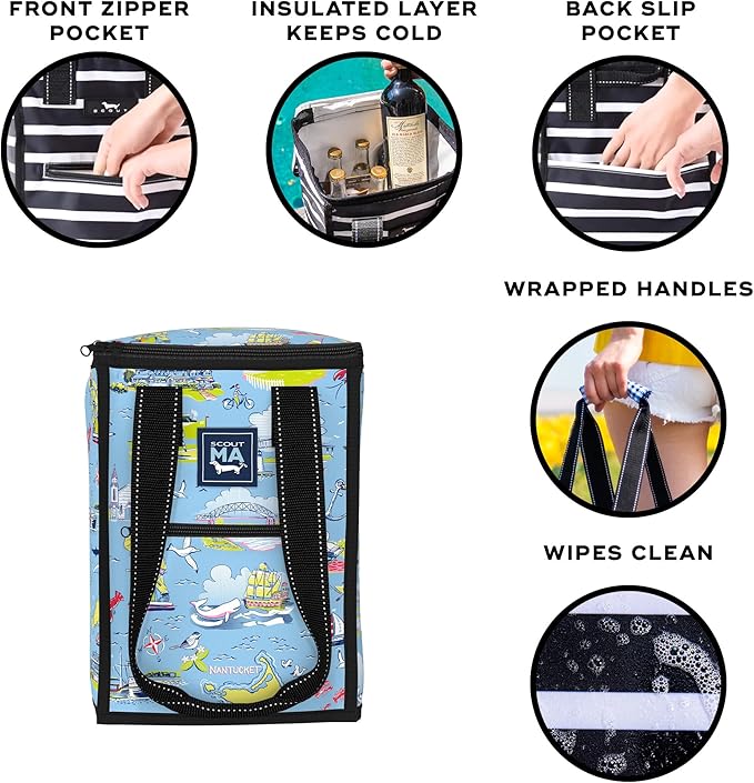 SCOUT Pleasure Chest - Soft, Lightweight, Insulated Cooler, Fits 5 Wine Bottles, Cooler for Beach, Pool, Boat, and Picnics