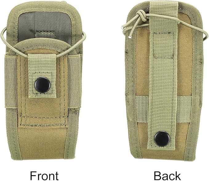 MECCANIXITY Radio Holder Radio Case Protective Covers Nylon Holder Carry Bag Green for Two Ways Walkie Talkie Adjustable Storage