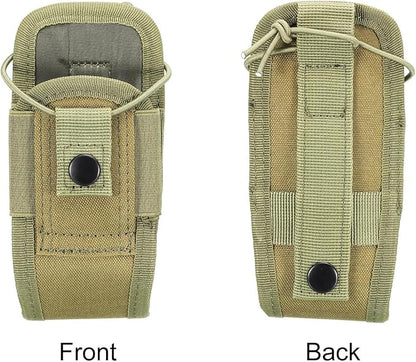 MECCANIXITY Radio Holder Radio Case Protective Covers Nylon Holder Carry Bag Green for Two Ways Walkie Talkie Adjustable Storage