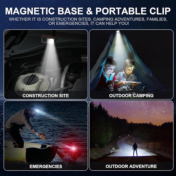 Rechargeable EDC Flashlight, 1200 Lumens Compact Pocket Clip Light | Dual Light Sources, USB C Charging, Magnetic Base | Ideal for Emergency (Brown)