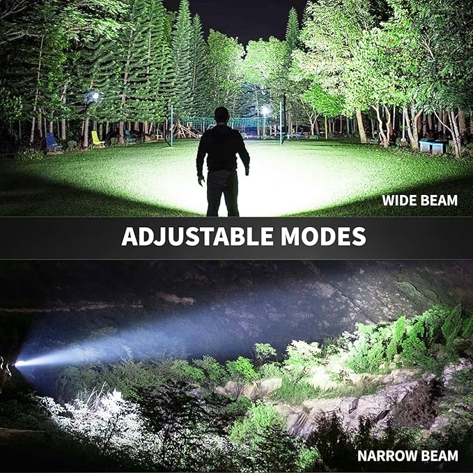 Rechargeable LED Flashlights High Lumens, 990000 Lumens Super Bright Flashlight with 7 Modes & Waterproof, Powerful Brightest Flash Light for Camping Home