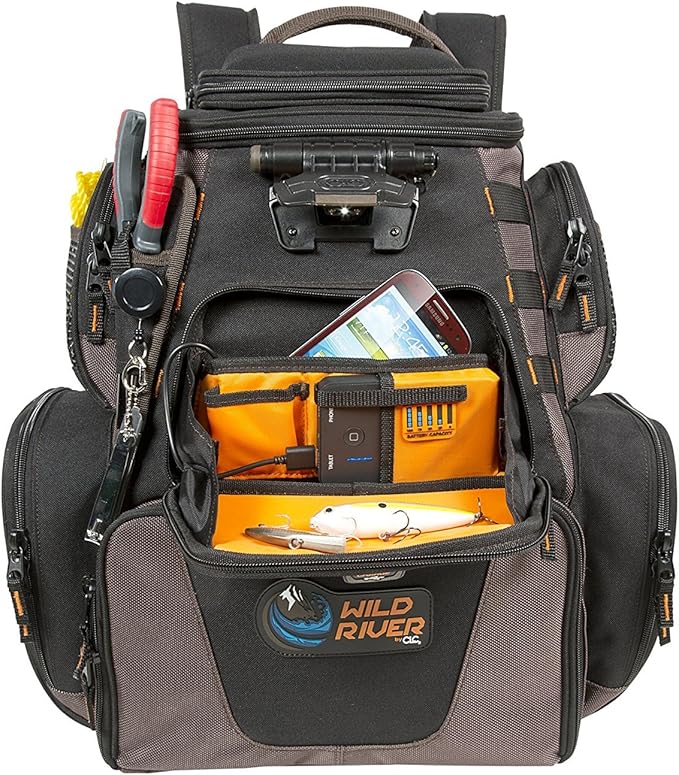 Wild River Nomad by CLC Custom LeatherCraft Tackle Tek Nomad XP Lighted Backpack with USB Charging System