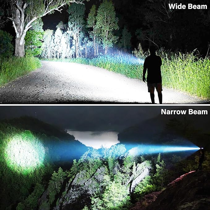 Rechargeable LED Flashlights, 990000 High Lumens Super Bright Flashlights with 5 Modes & 12H Long Runtime, Powerful IPX6 Waterproof Flashlight, Brightest Handheld Flash Light for Home Camping