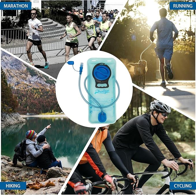 Hydration Bladder Hiking Water Bladder Leak-Proof Water Reservoir BPA Free Hydration Bag for Biking Running Camping