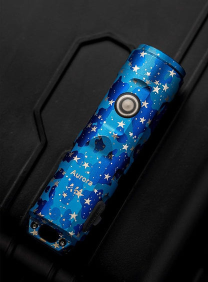 RovyVon Aurora A11 Titanium LED Flashlight High Lumen Rechargeable EDC Pocket Flashlights 650 Lumen 5 Modes Super Bright Water Resistant for Camping, Hiking (Blue Sky)