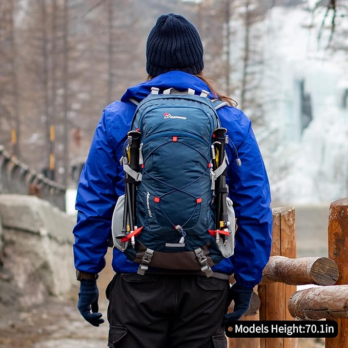 MOUNTAINTOP 40L Hiking Backpack Travel Daypack with Rain Cover for Outdoor Backpacking, Camping