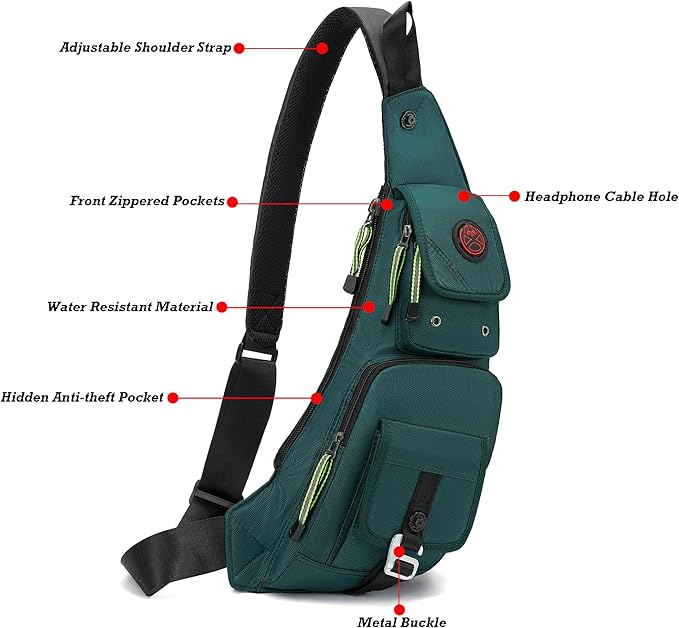 NICGID Sling Bag Chest Shoulder Backpack Crossbody Bags Casual Daypack for Men Women