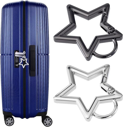 Star Carabiner, Zinc Alloy Heavy Duty Star Shaped Keychain Clip, Carabiner Clip for Camping, Hiking, Fishing