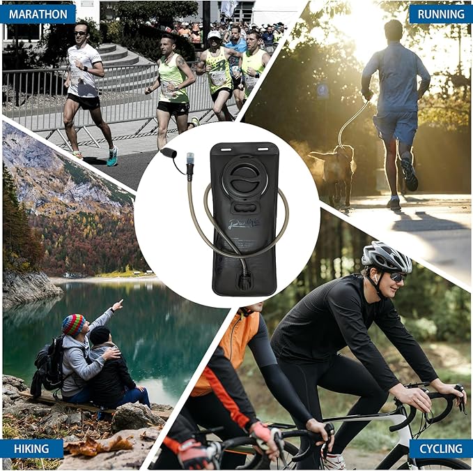 Hydration Bladder Hiking Water Bladder Leak-Proof Water Reservoir BPA Free Hydration Bag for Biking Running Camping