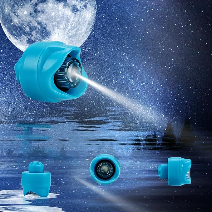 Rechargeable LED Clogs Shoes Light 2 Pcs,for Headlights for Croc 72 Hours in The Dark,for Dog Walking,Handy Camping,Night Running Gifts(Rechargeable Blue)