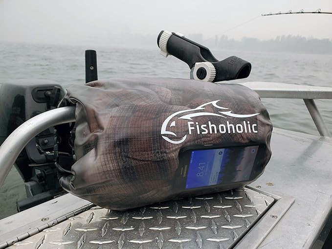 Fishoholic Dry Bag - Waterproof Gear Bags - Fail-Safe Snap - Made Tough & Durable for Kayaking Boating Fishing Hiking Camping Paddle Board & Tailgaiting