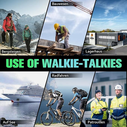 MP31 GMRS Walkie Talkies Handheld Two Way Radio, GMRS Repeater Capable, Waterproof Rechargeable Walkie Talkies with 2-in-1 Type-C Charging Cable&USBCharging Station(4 Pack)