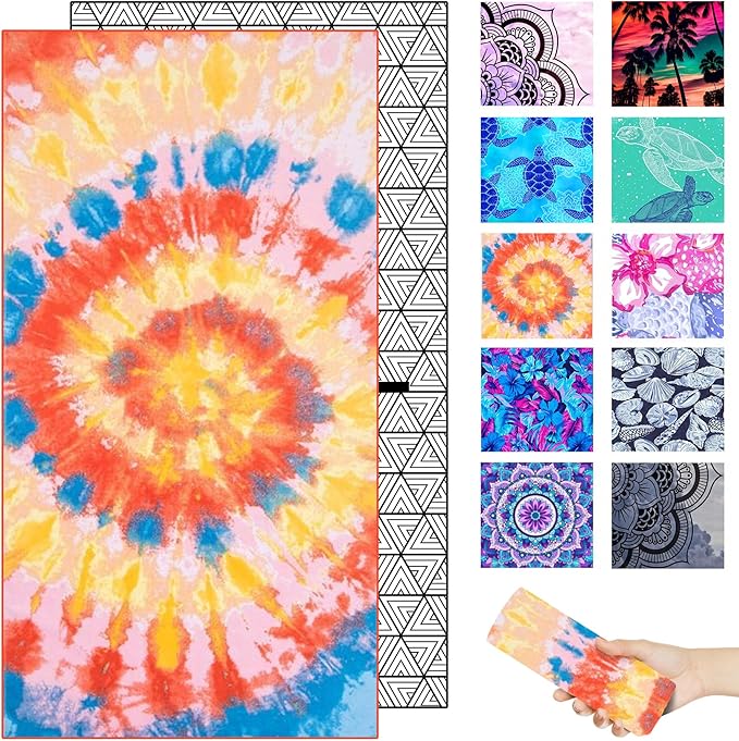 Microfiber Beach Towel – Orange Soda Quick Dry Lightweight Sand Free Oversized Large Accessories Travel Must Have Swim Pool Yoga Camping Gear Summer Cruise Ship Essentials Cloud Compact Gift 71''32''