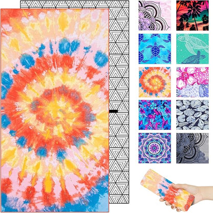 Microfiber Beach Towel – Orange Soda Quick Dry Lightweight Sand Free Oversized Large Accessories Travel Must Have Swim Pool Yoga Camping Gear Summer Cruise Ship Essentials Cloud Compact Gift 71''32''