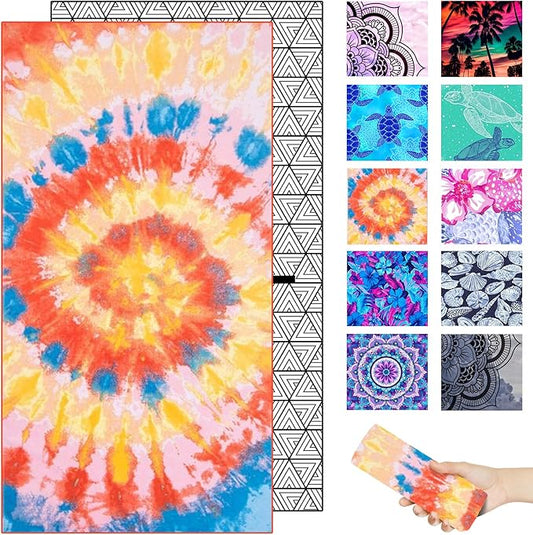 Microfiber Beach Towel – Orange Soda Quick Dry Lightweight Sand Free Oversized Large Accessories Travel Must Have Swim Pool Yoga Camping Gear Summer Cruise Ship Essentials Cloud Compact Gift 71''32''