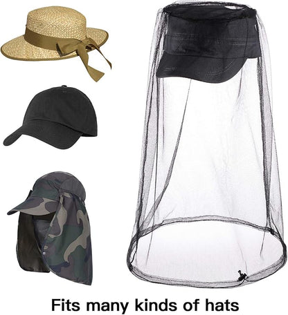 HESTYA 4 Pack Mosquito Net Face Mesh Net Protecting Net for Outdoor Hiking Camping Climbing Mosquito Fly Insects Preventing