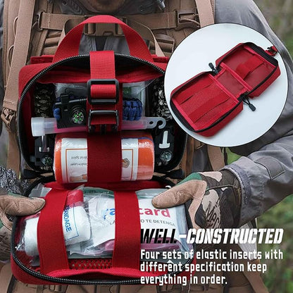 Upgrade Molle Rip Away Ifak Pouch, Tactical Small Belt First Aid Pouch Medical Utility EMT Pouch Only