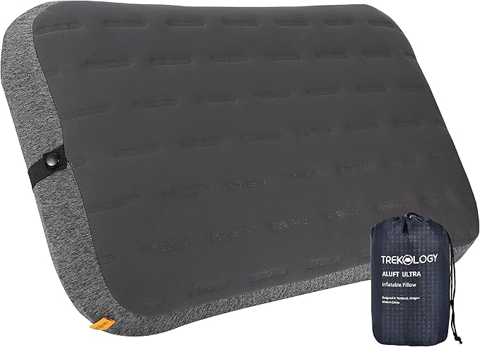 TREKOLOGY Large Inflatable Pillow for Camping, Inflatable Camping Pillow Air Pillow Blow Up Pillow Camping Pillows for Sleeping Inflatable Pillows for Sleeping Inflatable Lumbar Pillow ALUFT Ultra