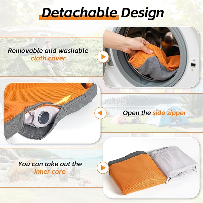 Self Inflating Sleeping Pad,Built-in Pump, Quickly Inflate and Deflate in 2 Minutes, Durable and Leak-Proof, Compact and Portable, Suitable for Home Travel and Camping Self Inflating Camping Pad