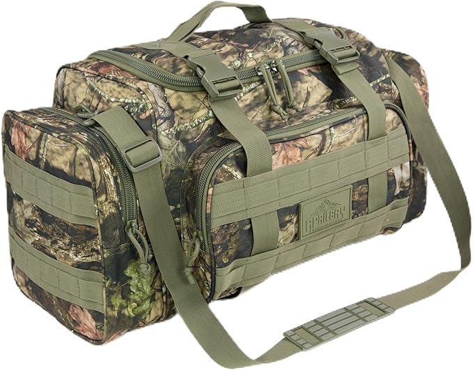Duffel Bag – Heavy Duty Tactical Gym Bag for Men, Splashwater-Proof Weekender Travel Bag for Basketball, Football, Soccer, Hiking, and Hunting (Forest Tree Camo)